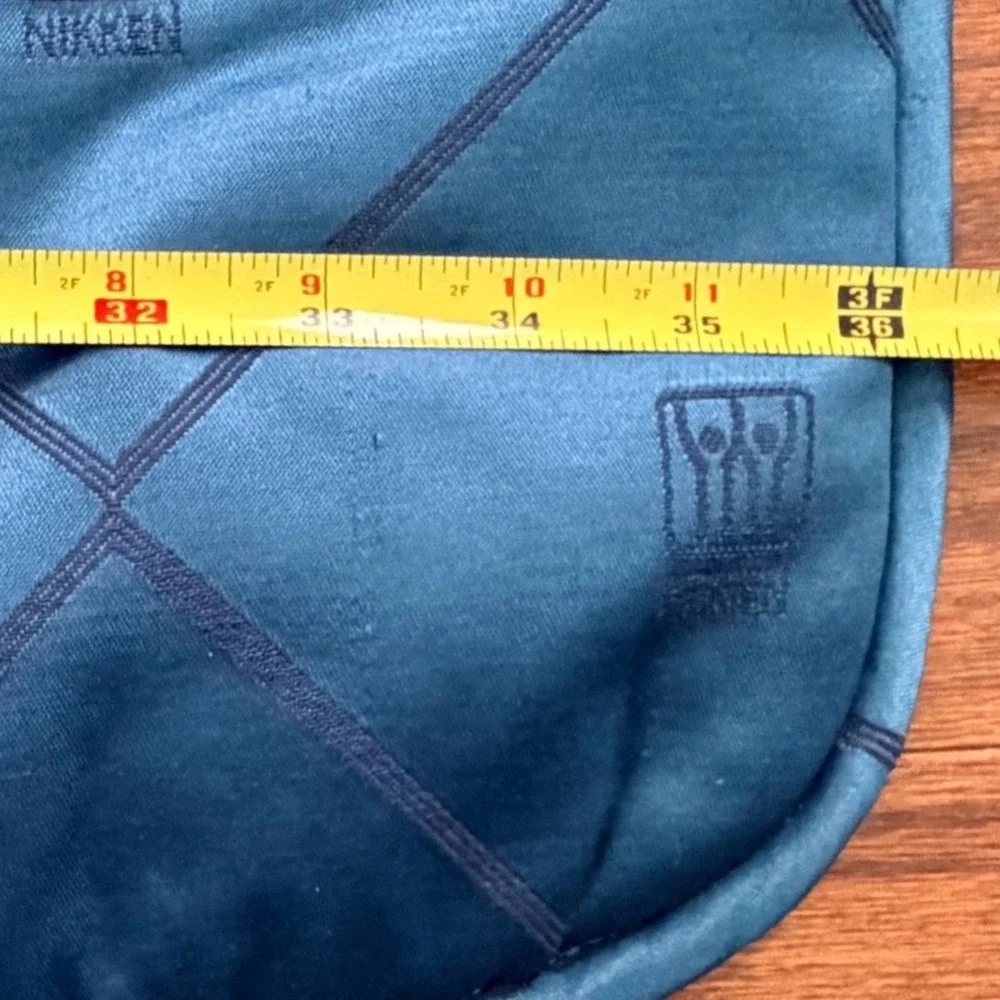 Nikken KenkoTherm Travel Pad Blue Quilted Far-Infrared Technology 71x36 with Bag